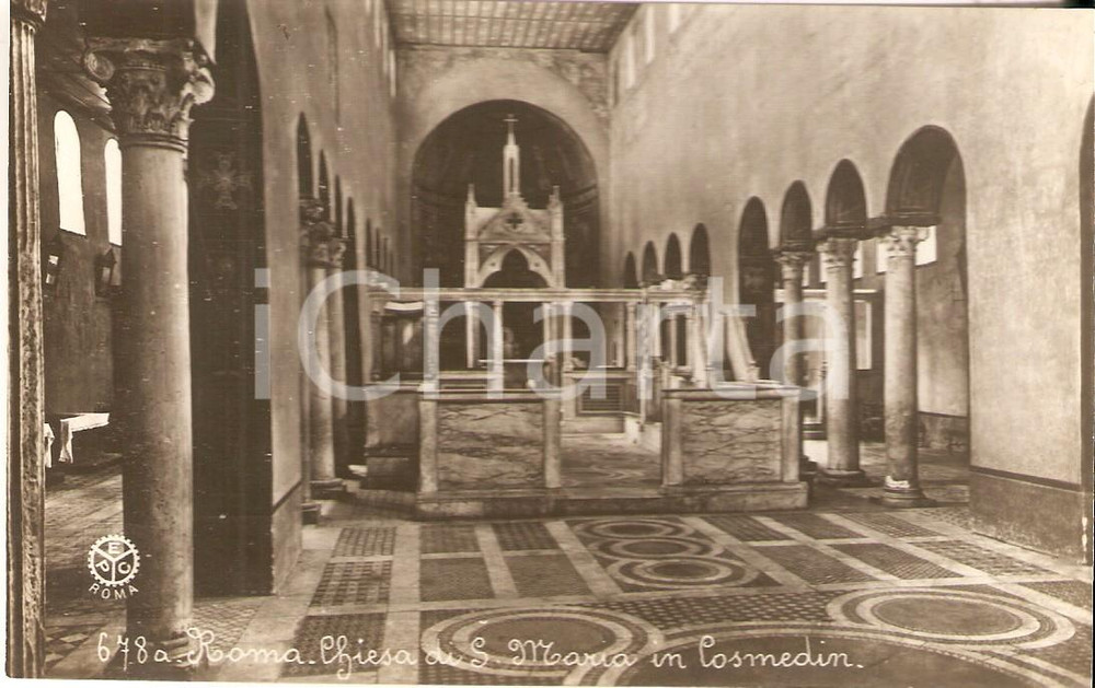 Cartolina originale da collezione 1950 ca ROMA Chiesa di Santa Maria di Cosmedin Cartolina FP NV 1