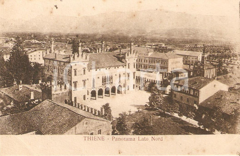 Cartolina originale da collezione 1950 ca THIENE VI Panorama lato nord Cartolina FP NV 1