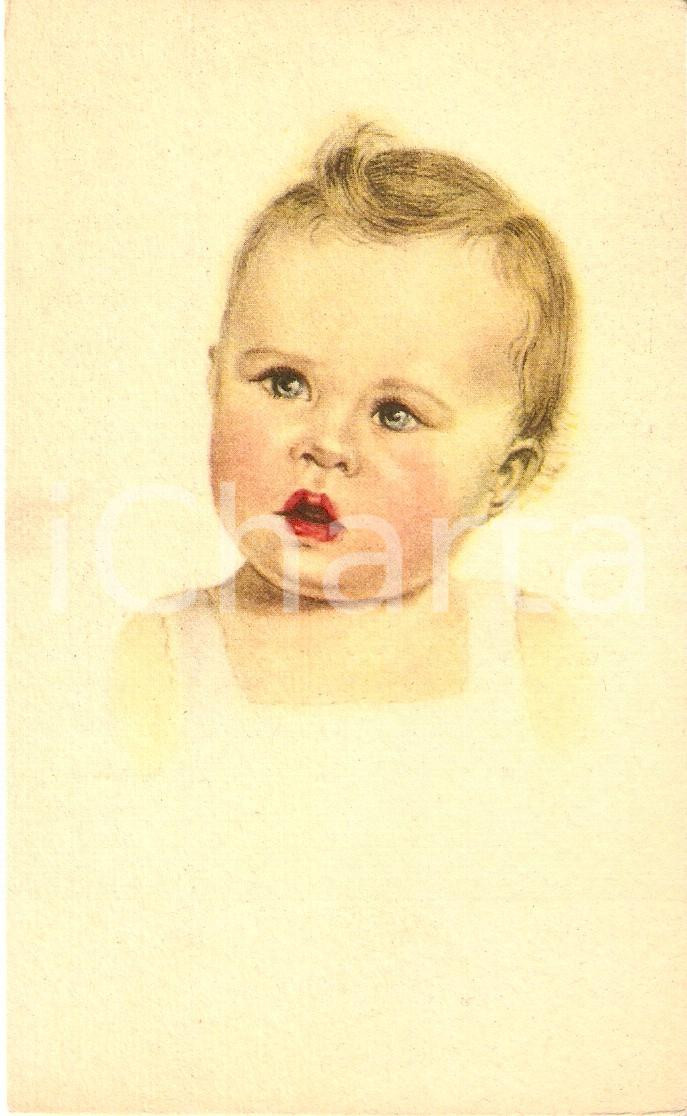 Cartolina originale da collezione 1950 ca BAMBINI Ritratto di un infante Cartolina ILLUSTRATA FP NV 1