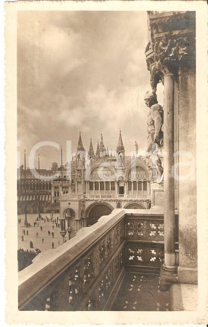 Cartolina originale da collezione 1920 ca VENEZIA PALAZZO DUCALE Pergolo verso Basilica SAN MARCO Cartolina FP NV 1