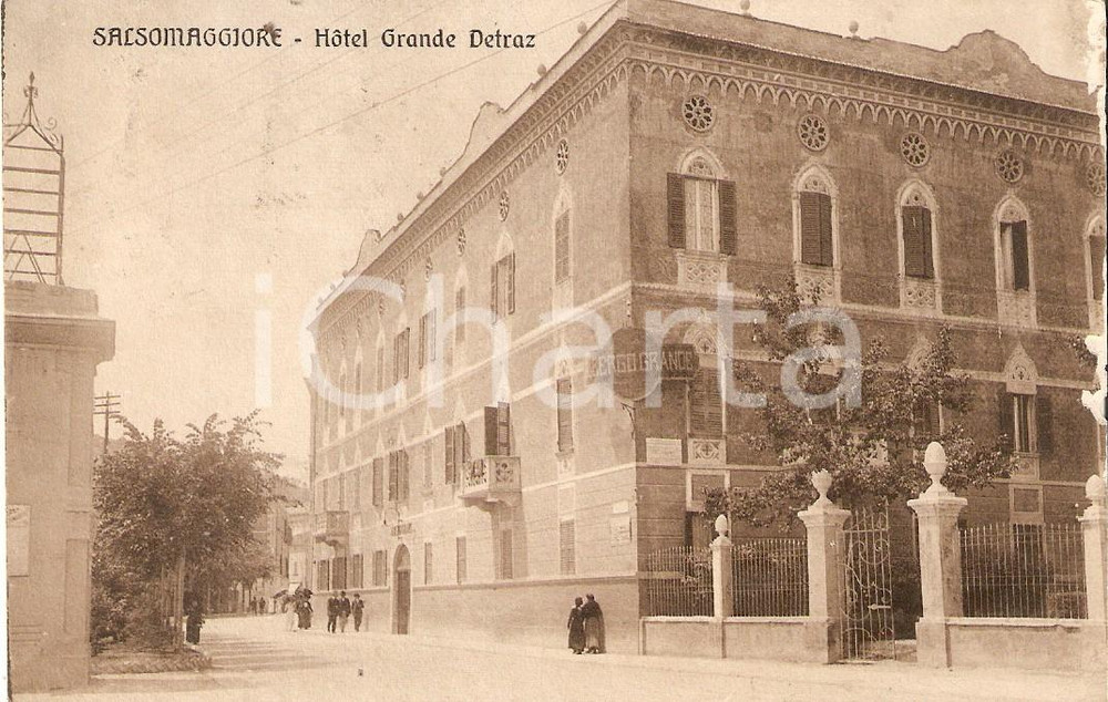 Cartolina originale da collezione 1925 ca SALSOMAGGIORE TERME  PR Hotel Grande Detraz Cartolina FP VG 1