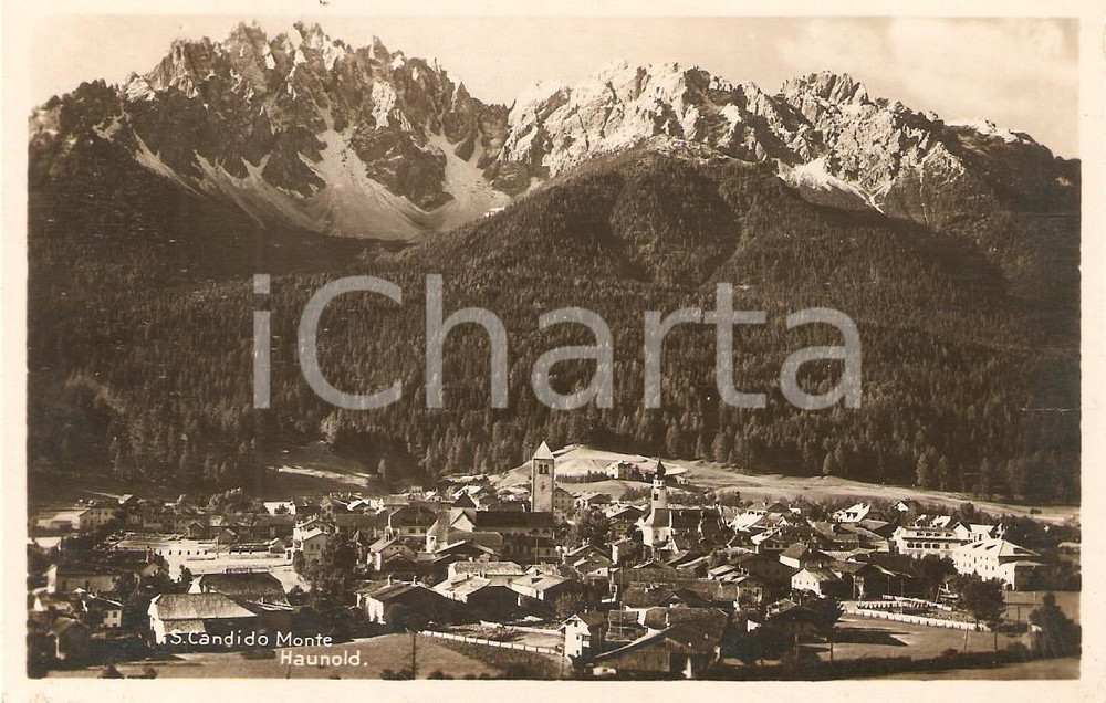 Cartolina originale da collezione 1930 ca SAN CANDIDO BZ Panorama del paese Cartolina FP NV 1