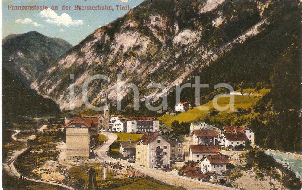 Cartolina originale da collezione 1930 ca FORTEZZA / FRANZENSFESTE BZ Panorama Cartolina FP NV 1