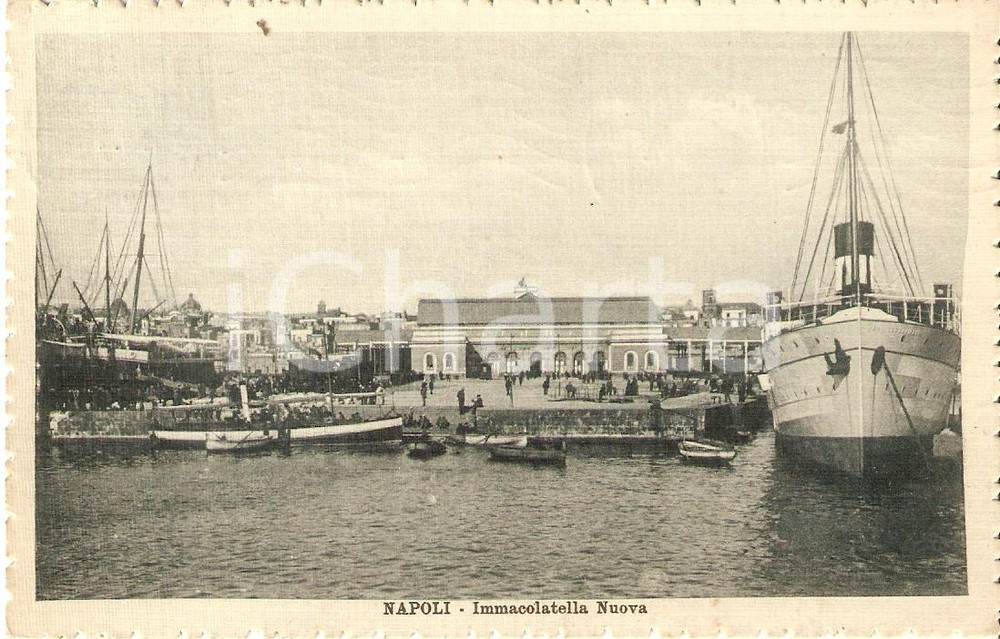 Cartolina originale da collezione 1914 NAPOLI Immacolatella nuova  Panorama Cartolina FP VG 1