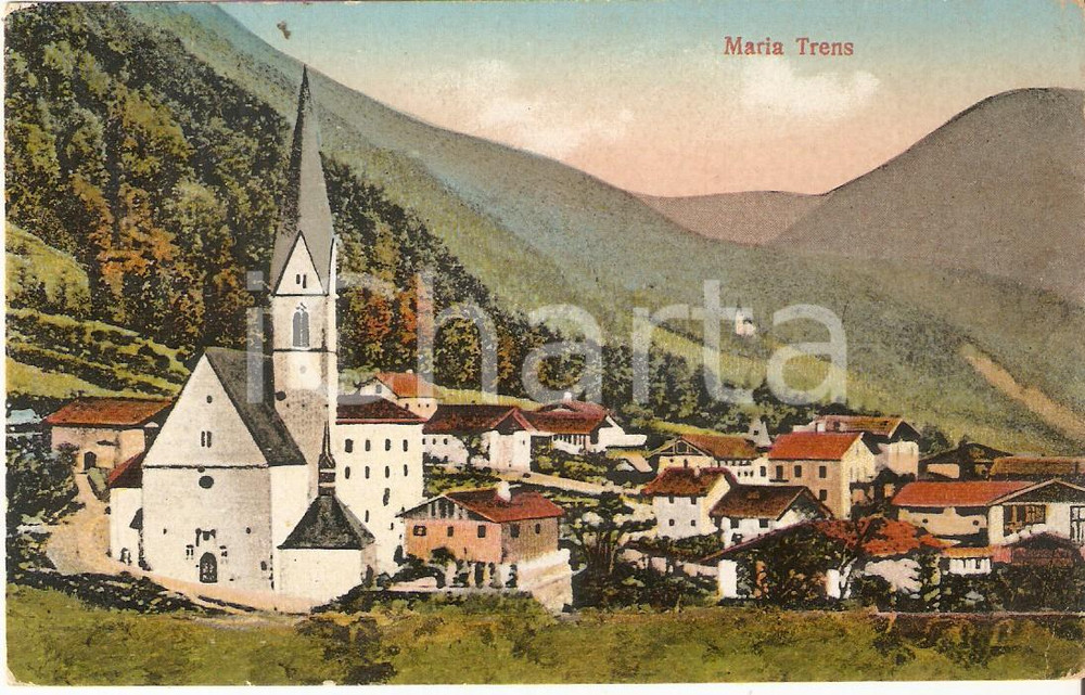 Cartolina originale da collezione 1910 ca CAMPO DI TRENS BZ Santuario MARIA DI TRENS Cartolina FP VG 1