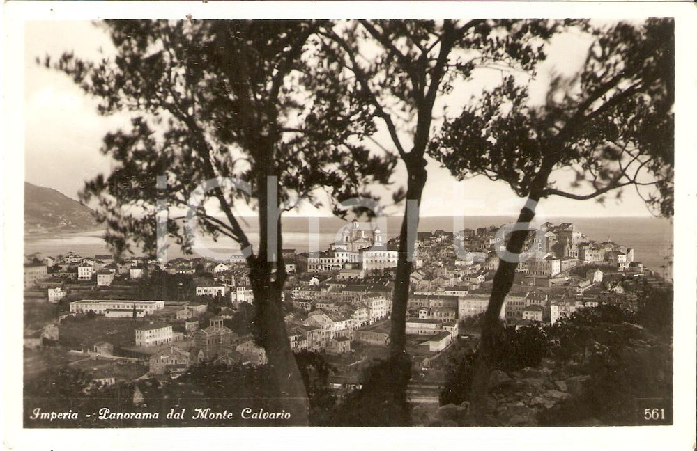 Cartolina originale da collezione 1934 IMPERIA Panorama dal MONTE CALVARIO Cartolina FP NV 1