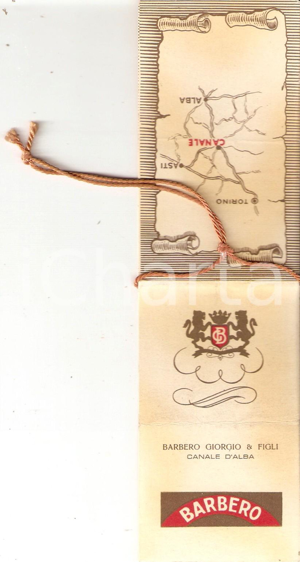 Materiale pubblicitario d’epoca 1970 ca CANALE CN Casa vinicola BARBERO GIORGIO e figli Targhetta 5x10 cm 1