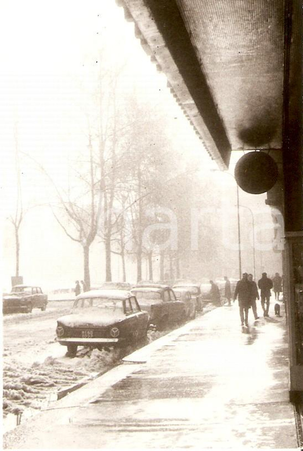 Fotografia d epoca originale 1963 MILANO La cittÃ  dopo una nevicata Foto 10x7cm 1