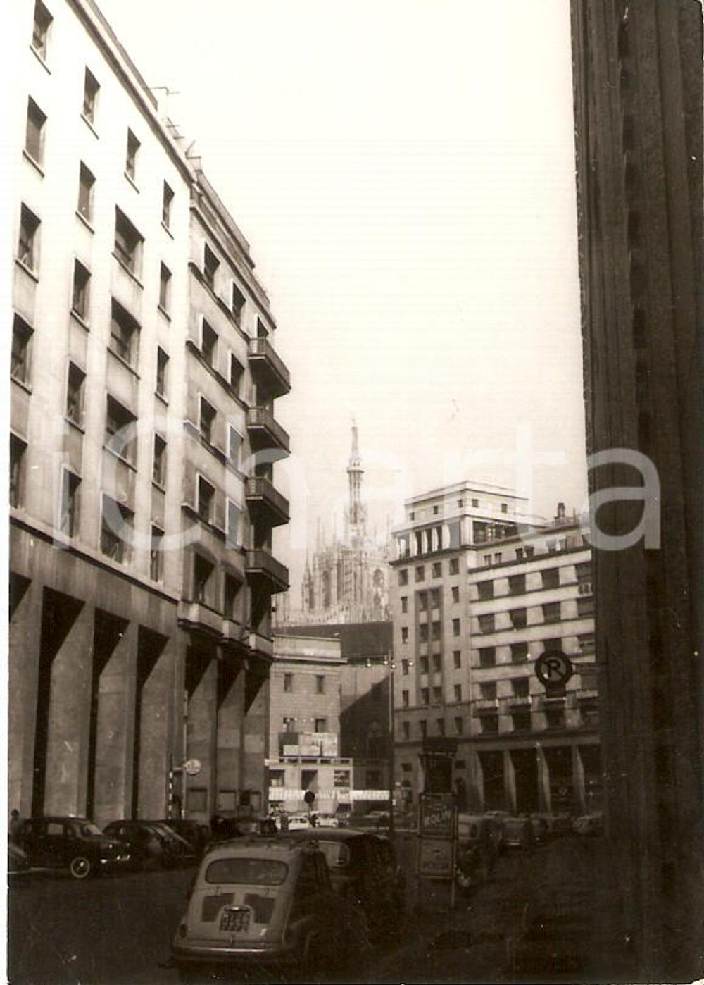 1959 MILANO Scorcio del Duomo da Via Alberico Albricci *Foto 10x7cm
