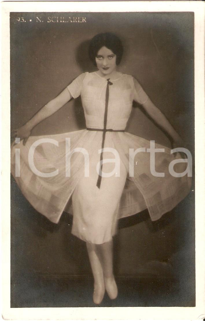 Cartolina originale da collezione 1935 ca CINEMA Norma SHEARER Ritratto con vestito bianco Cartolina FP NV 1
