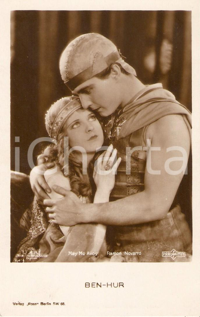 Cartolina originale da collezione 1926 BEN HUR Abbraccio tra May McAVOY e Ramon NOVARRO Cartolina FP NV 1