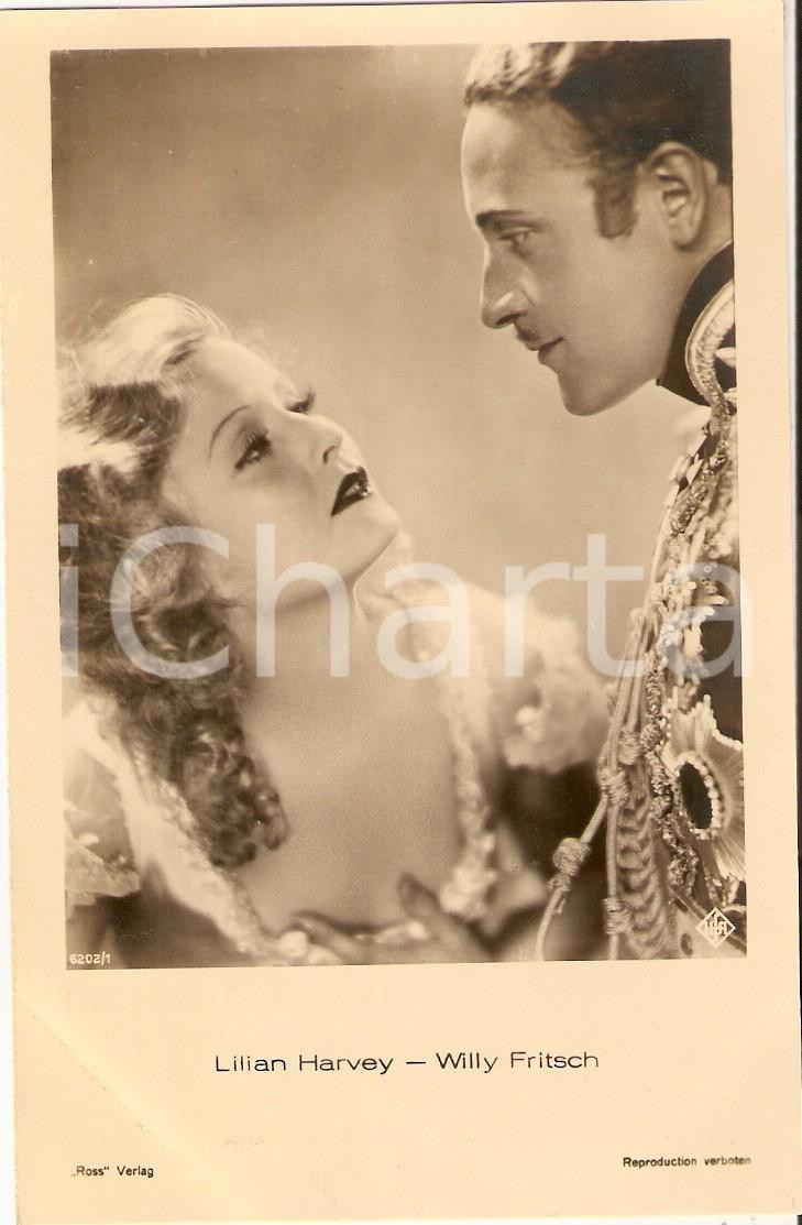 Cartolina originale da collezione 1930 ca CINEMA Lilian HARVEY Willy FRITSCH in una scena del film Cartolina FP NV 1