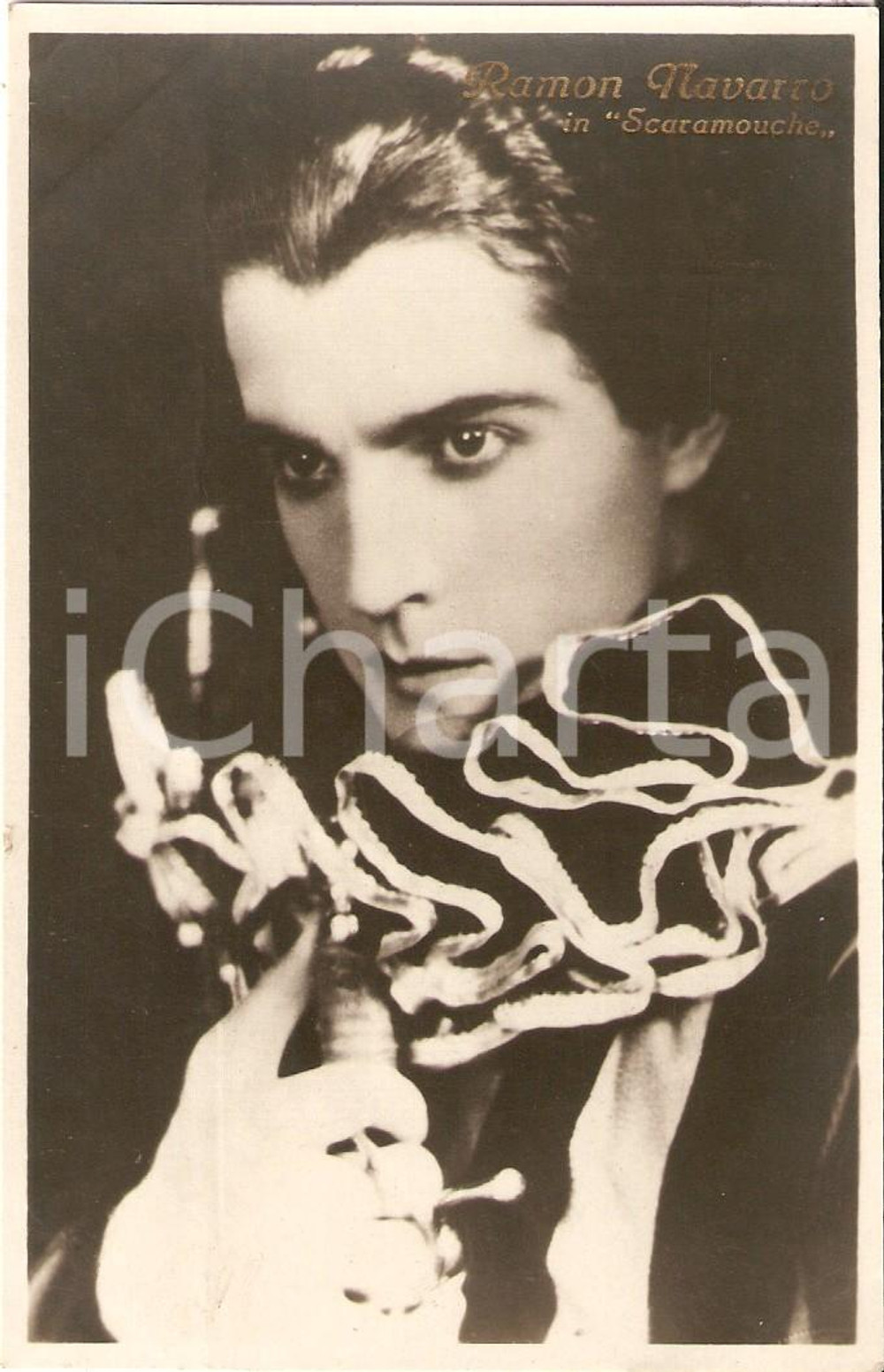 Cartolina originale da collezione 1923 SCARAMOUCHE Ramon NOVARRO in una scena del film Cartolina FP 1