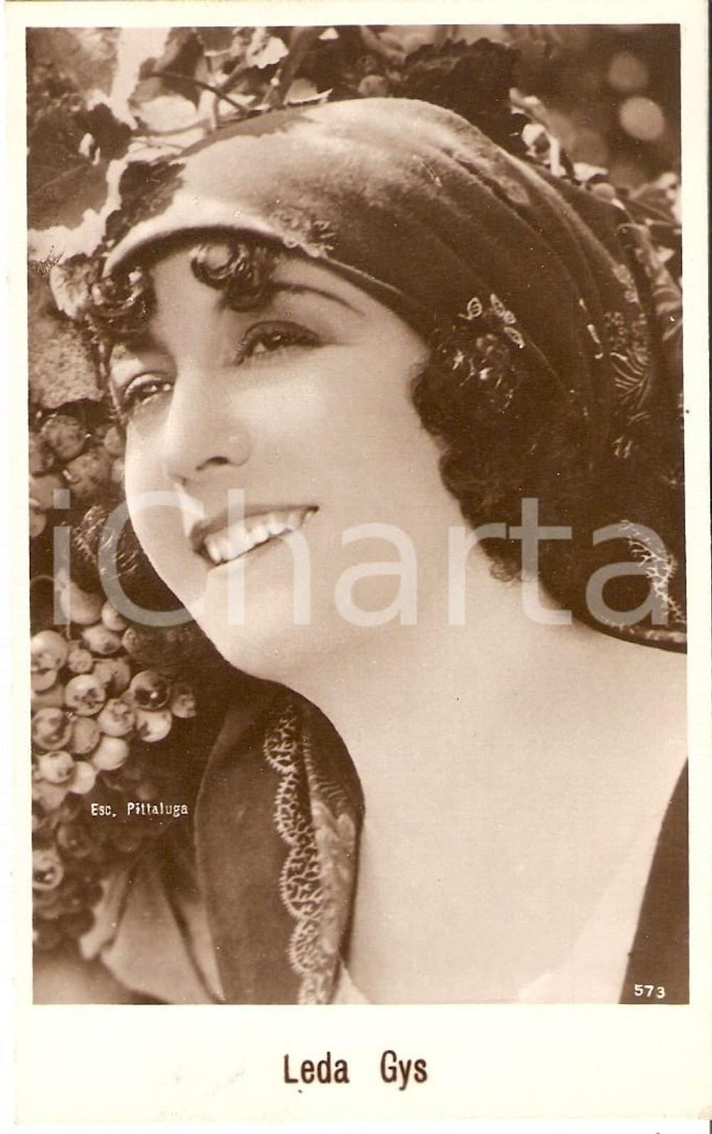 Cartolina originale da collezione 1925 ca CINEMA Actress Leda GYS Portrait Cartolina FP NV 1