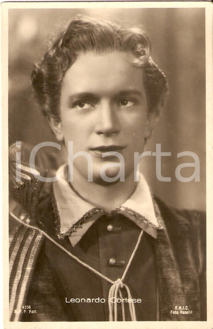 Cartolina originale da collezione 1925 ca CINEMA Attore Leonardo CORTESE Ritratto Cartolina FP NV 1