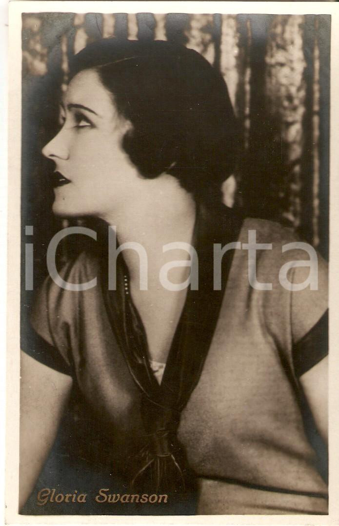 Cartolina originale da collezione 1925 ca CINEMA Attrice Gloria SWANSON Ritratto Cartolina FP NV 1