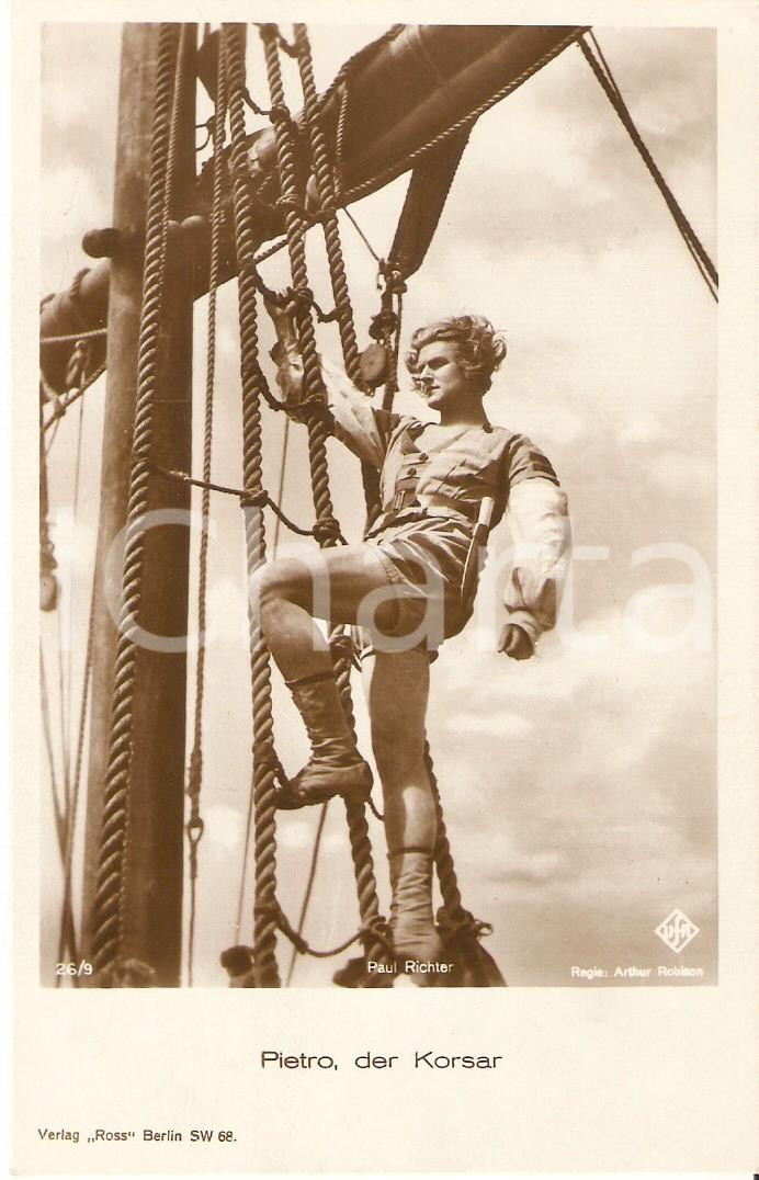 Cartolina originale da collezione 1925 PIETRO DER KORSAR Paul RICHTER arrampicato sull albero maestro Cartolina 1