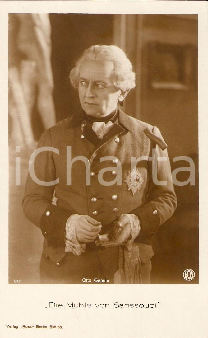 Cartolina originale da collezione 1926 DIE MUHLE VON SANSSOUCI Otto GEBUHR in una scena del film Cartolina FP NV 1