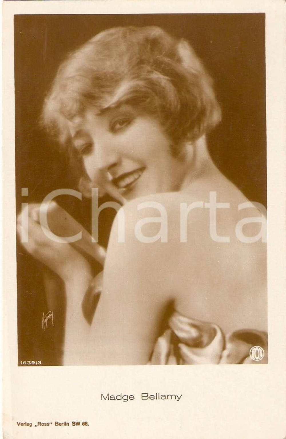 Cartolina originale da collezione 1925 ca CINEMA Attrice Madge BELLAMY fa l occhiolino Cartolina FP NV 1