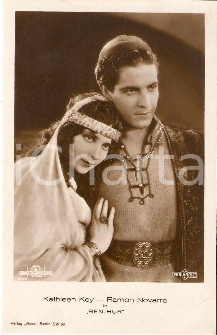Cartolina originale da collezione 1925 BEN HUR Kathleen KAY abbraccia Ramon NOVARRO Cartolina FP NV 1