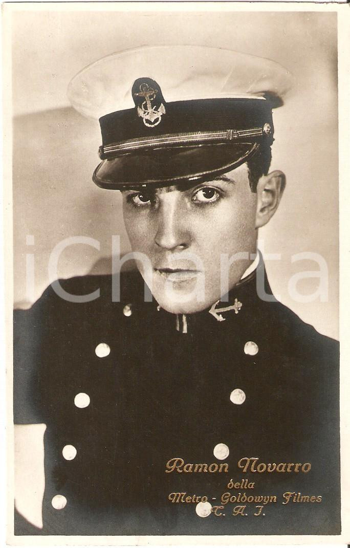 Cartolina originale da collezione 1935 ca CINEMA Attore Ramon NOVARRO in divisa della Marina Cartolina FP NV 1
