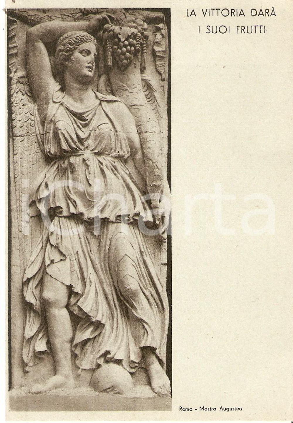 Cartolina originale da collezione 1942 WW2 Cartolina La vittoria darÃ  i suoi frutti Franchigia FG 1