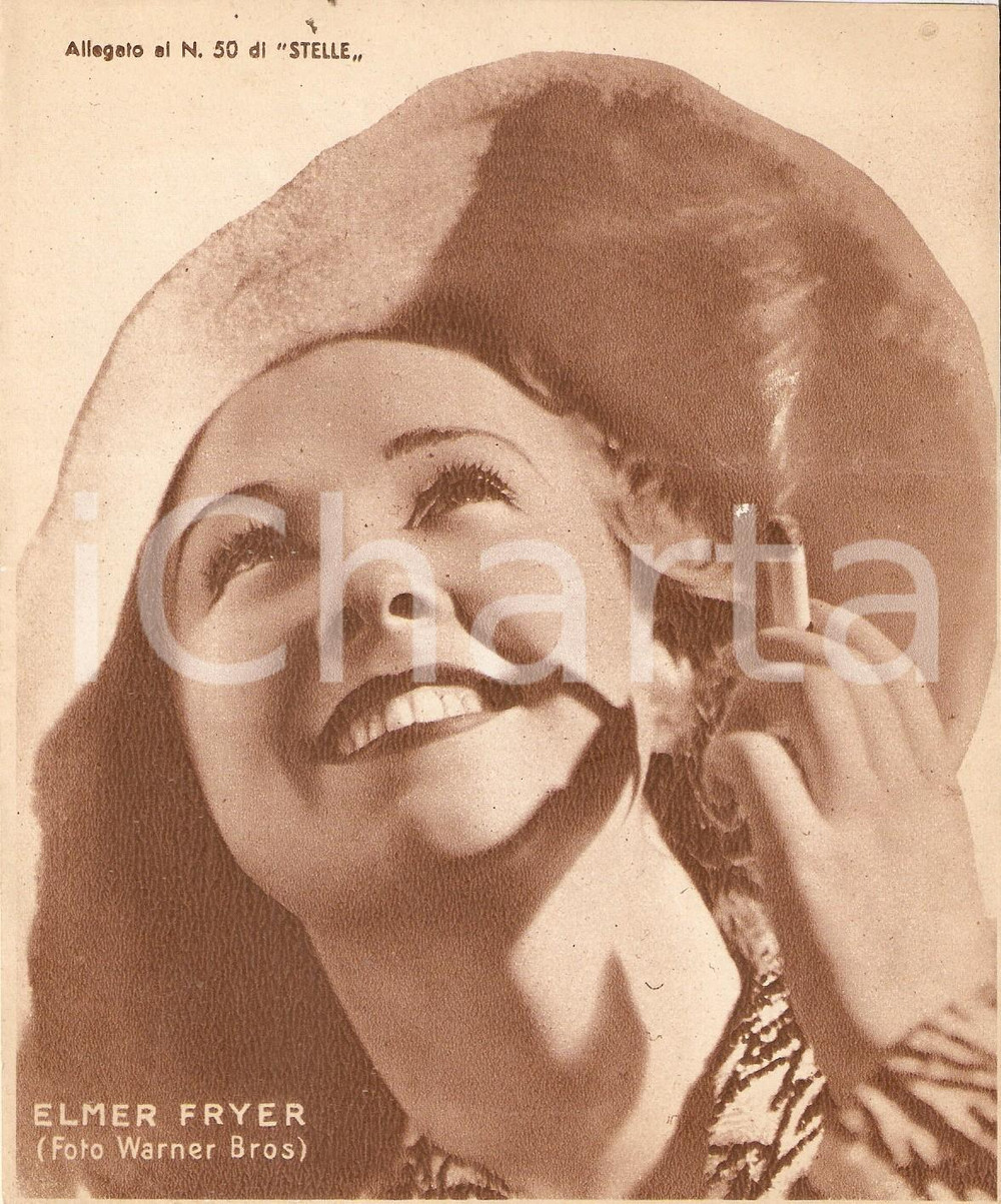 Stampa, bozzetto originale 1940 ca CINEMA Elmer FRYER fuma sigaretta Allegato al n. 50 di STELLE 15x18 cm 1