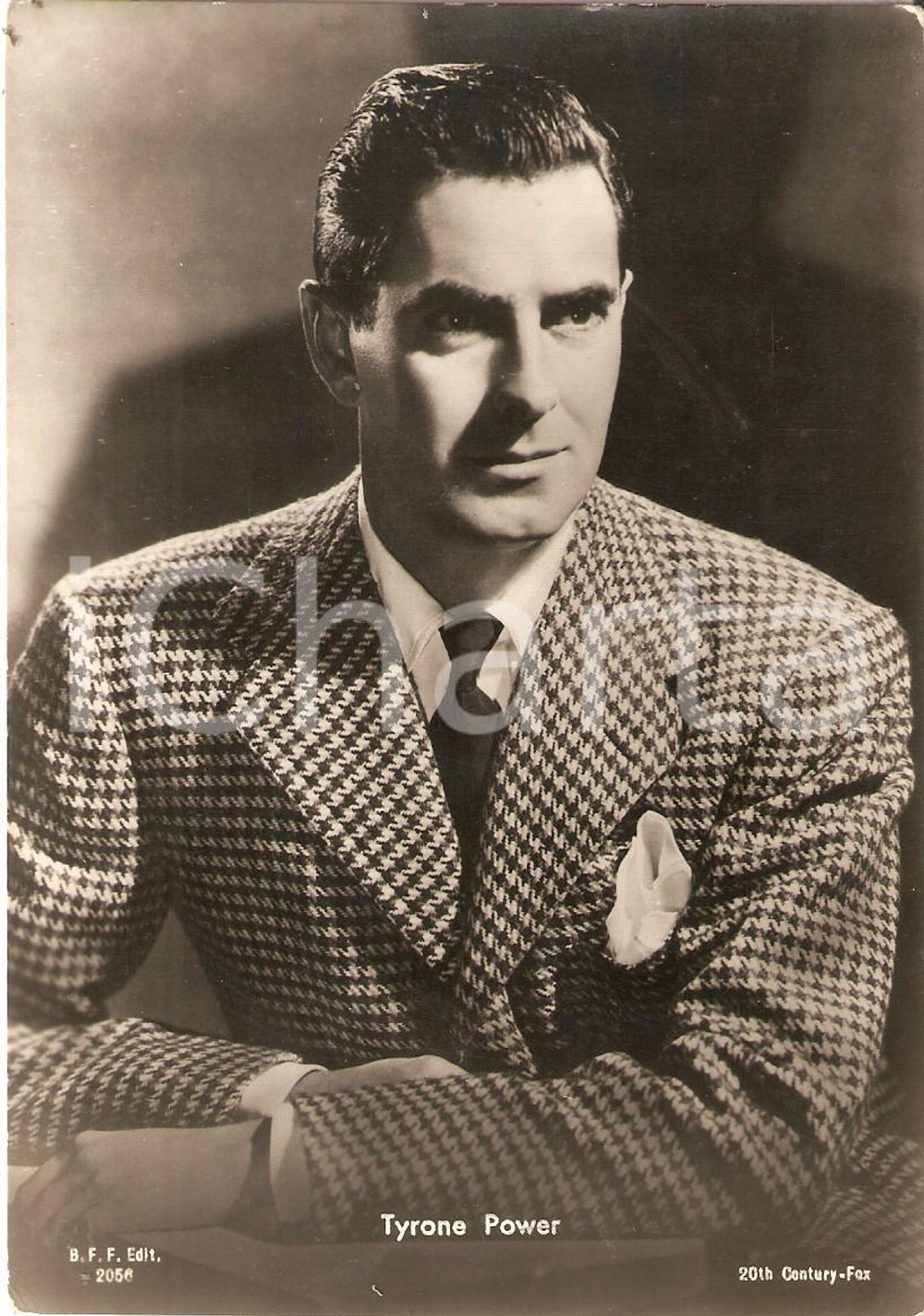 1940 ca CINEMA Actor Tyrone POWER Portrait *Cartolina FG NV