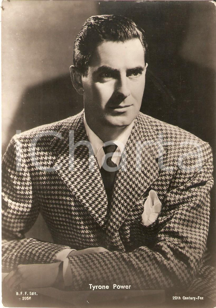 Cartolina originale da collezione 1940 ca CINEMA Actor Tyrone POWER Portrait Cartolina FG NV 1