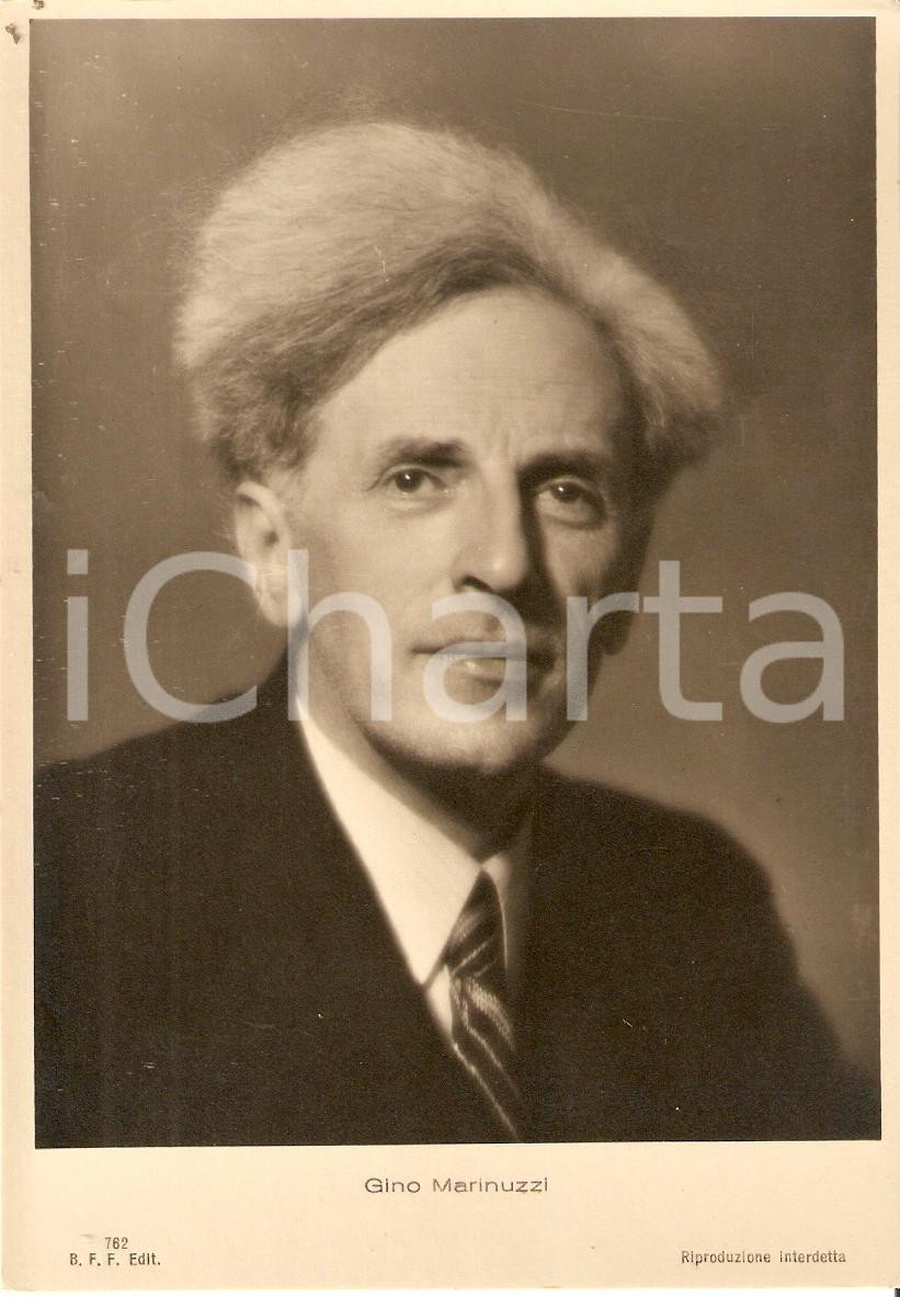 Cartolina originale da collezione 1940 ca MUSICA Ritratto di Gino MARINUZZI Compositore Foto seriale FG 1