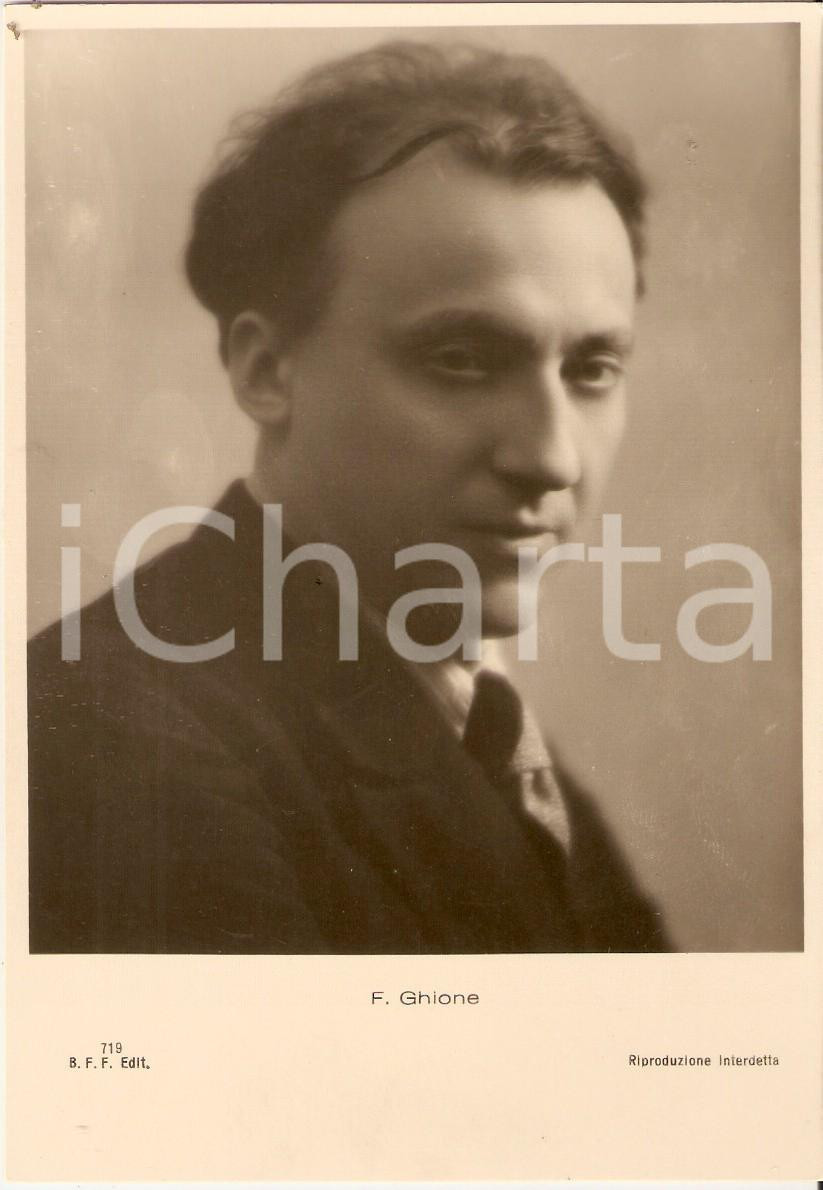 Cartolina originale da collezione 1940 ca MUSICA Ritratto di Franco GHIONE Direttore d orchestra Cartolina FG NV 1