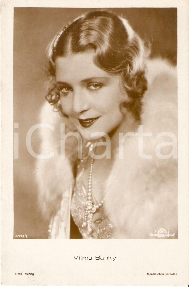 Cartolina originale da collezione 1933 VILMA BANKY Cartolina METRO GOLDWYN MAYER FP VG 1