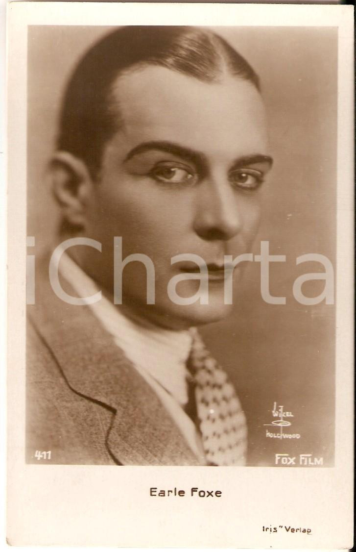 Cartolina originale da collezione 1925 ca CINEMA Attore Earle FOXE Ritratto con cravatta Cartolina FP NV 1