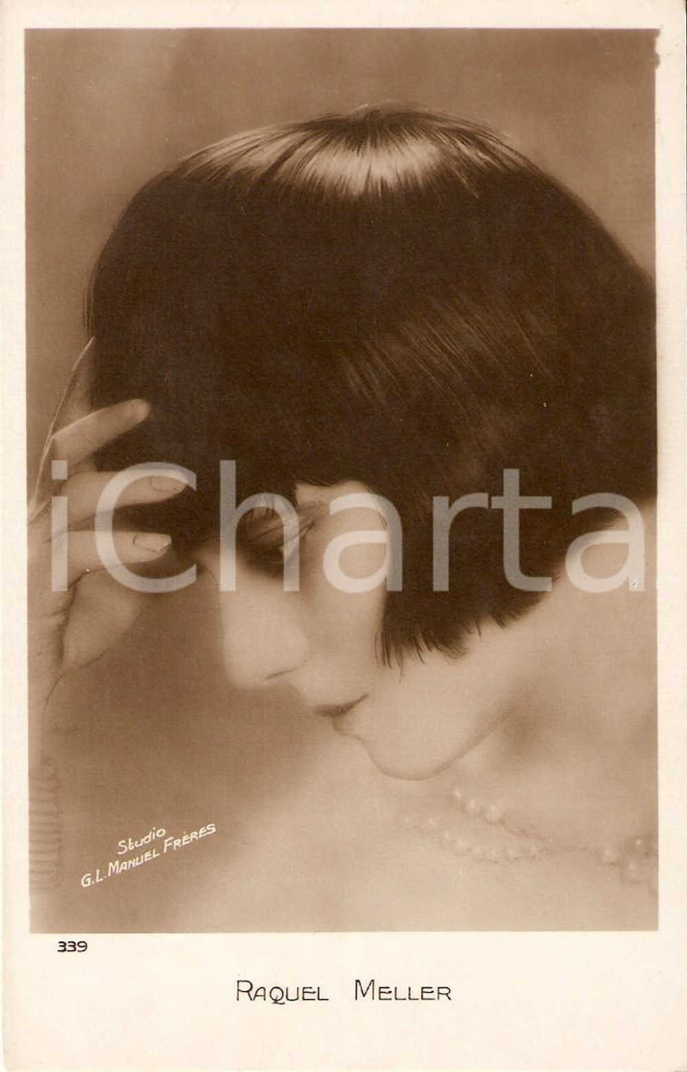 Cartolina originale da collezione 1930 ca CINEMA Attrice Raquel MELLER Ritratto Cartolina FP VG 1