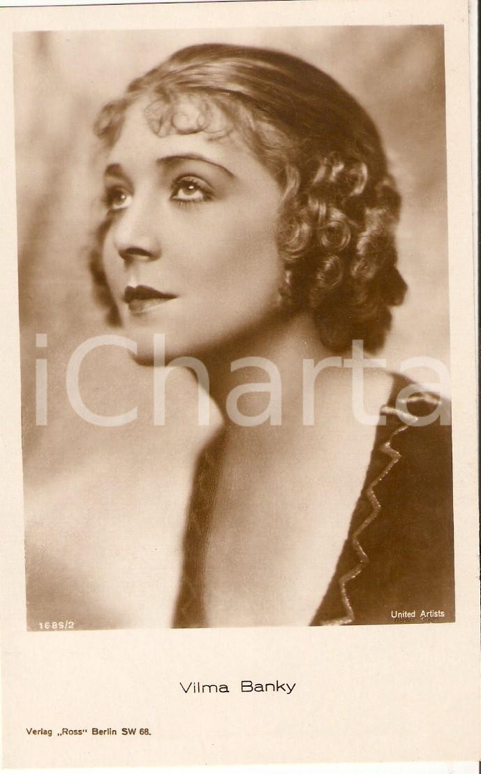 Cartolina originale da collezione 1930 ca CINEMA Vilma BANKY Ritratto dell attrice Cartolina FP NV 1