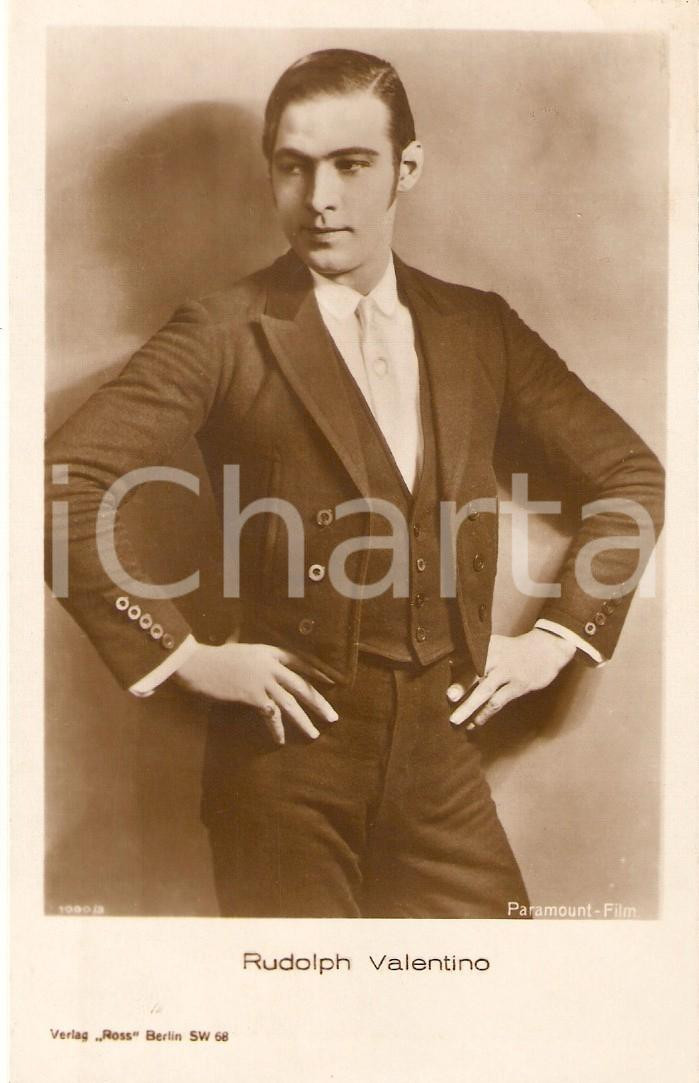 Cartolina originale da collezione 1920 ca CINEMA Actor Rudolph VALENTINO Portrait Cartolina FP NV 1