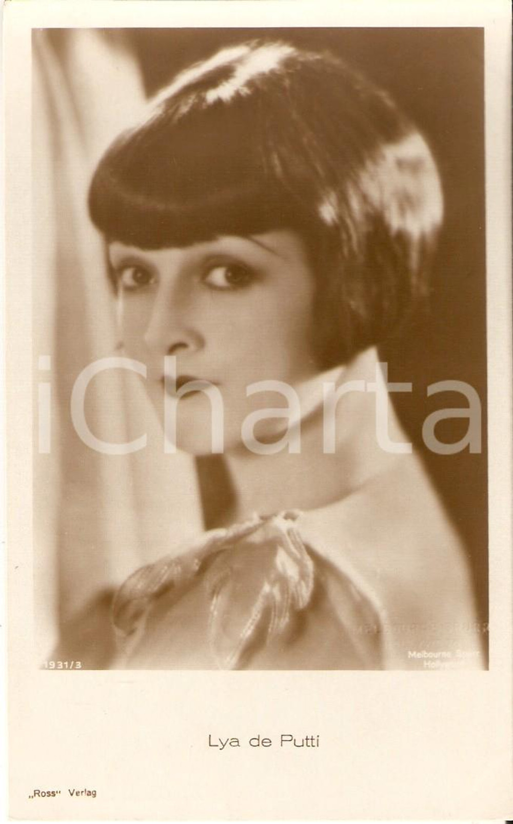 Cartolina originale da collezione 1931 CINEMA Ritratto Lya DE PUTTI Attrice Cartolina FP NV 1