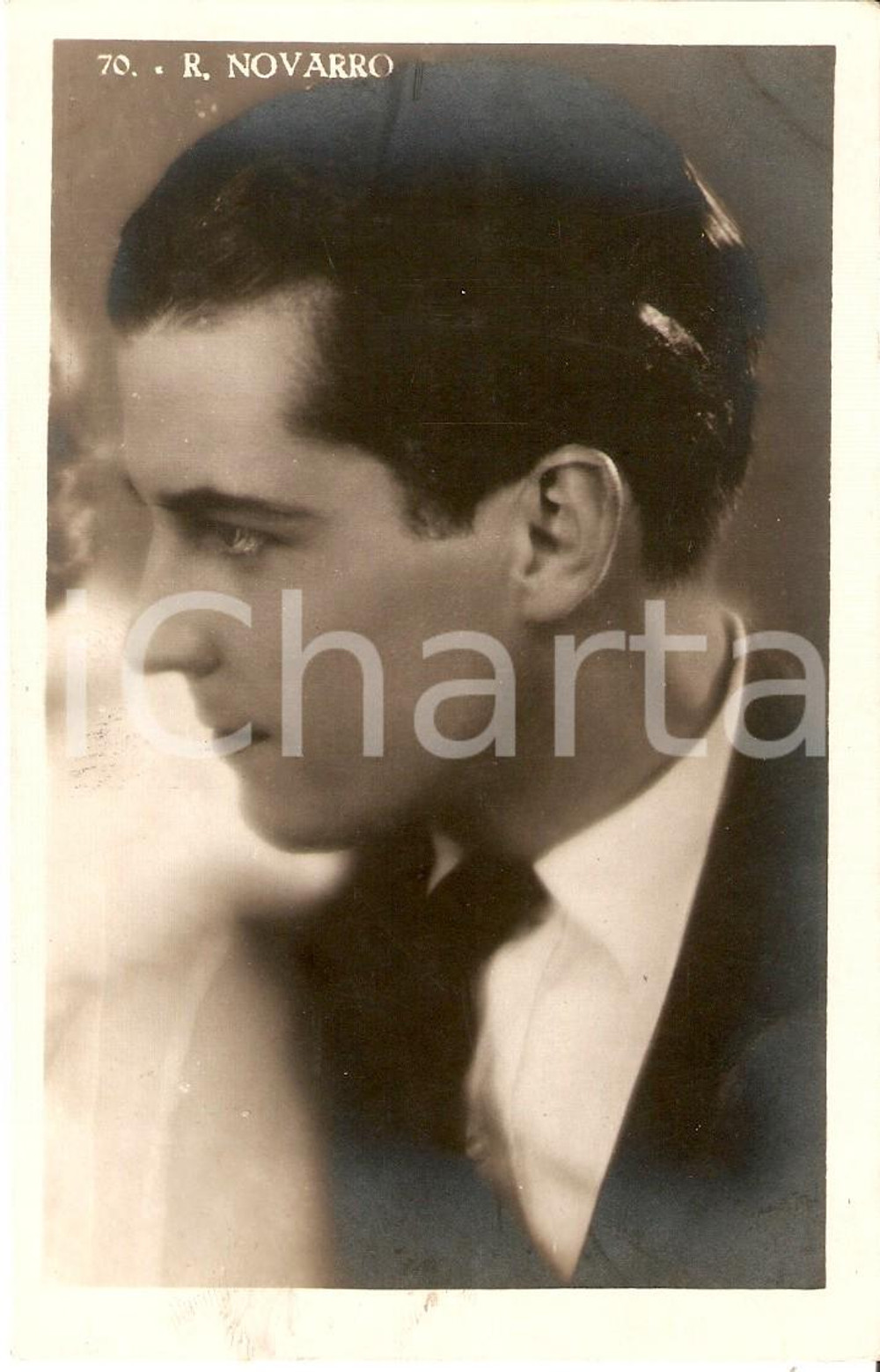 Cartolina originale da collezione 1950 ca CINEMA Ritratto di Ramon NOVARRO Attore Cartolina FP NV 1