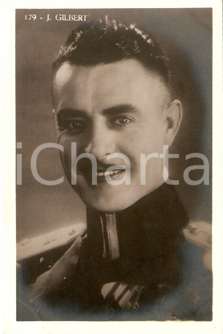 Cartolina originale da collezione 1925 ca CINEMA Attore John GILBERT indossa costume militare Cartolina FP NV 1