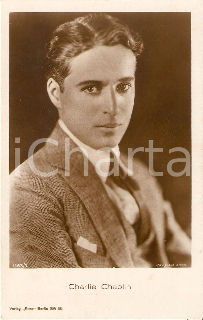 Cartolina originale da collezione 1925 ca CINEMA Charlie CHAPLIN Ritratto dell attore Cartolina FP NV 1