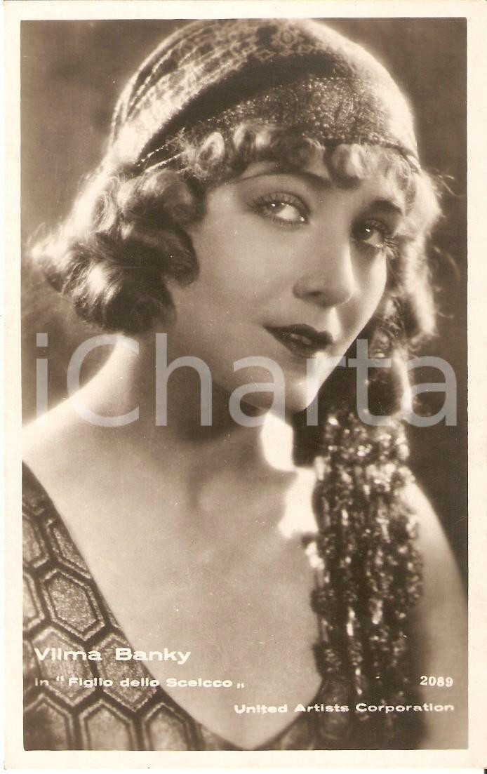 Cartolina originale da collezione 1926 IL FIGLIO DELLO SCEICCO Vilma BANKY in una scena del film Cartolina FP NV 1
