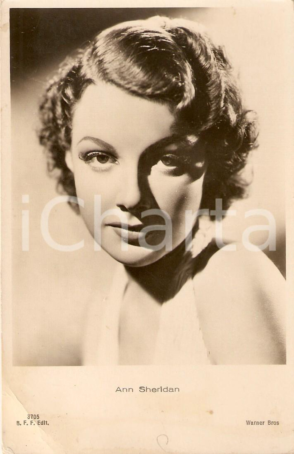 Cartolina originale da collezione 1940 CINEMA Attrice Ann SHERIDAN Ritratto Cartolina FP VG 1