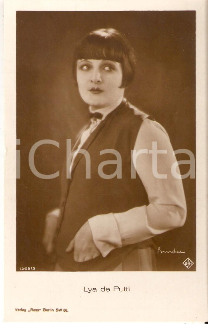 Cartolina originale da collezione 1925 ca CINEMA Attrice Lya DE PUTTI in abiti maschili Cartolina FP NV 1