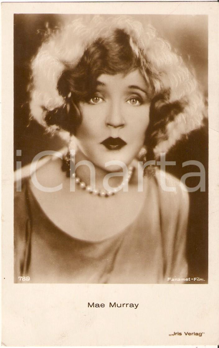 Cartolina originale da collezione 1925 ca CINEMA Actress Mae MURRAY Portrait with pearl necklace Cartolina FP NV 1