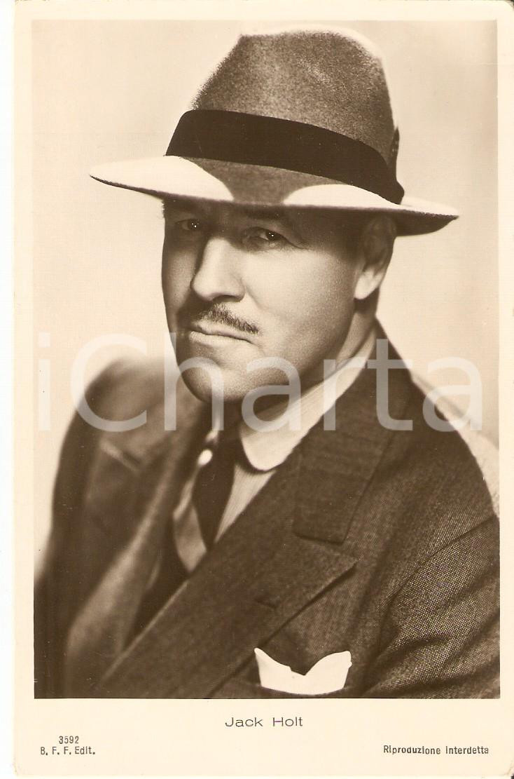 Cartolina originale da collezione 1935 ca CINEMA Attore Jack HOLT con costume da gangster Cartolina FP NV 1