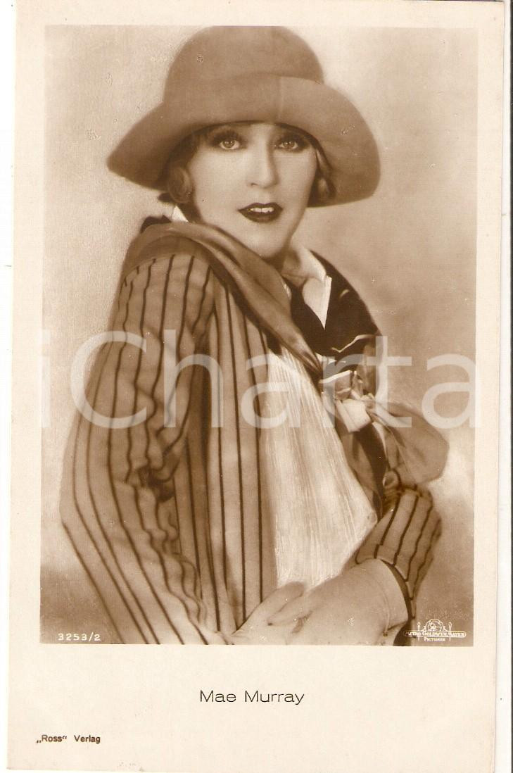 Cartolina originale da collezione 1925 ca CINEMA Attrice Mae MURRAY indossa cappello e foulard Cartolina FP NV 1