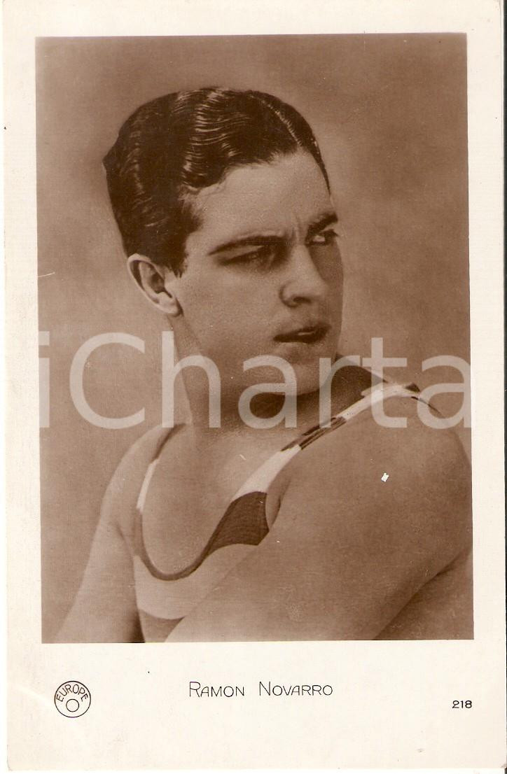 Cartolina originale da collezione 1935 ca CINEMA Ritratto Ramon NOVARRO in costume da bagno Cartolina FP NV 1