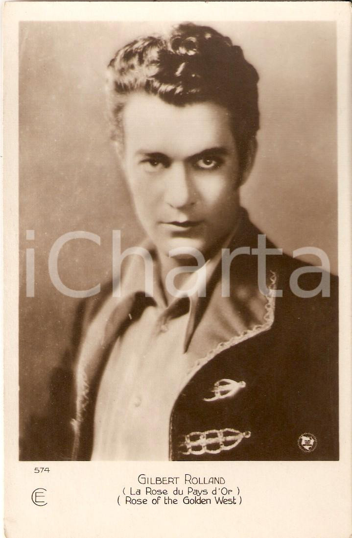Cartolina originale da collezione 1927 ROSE OF THE GOLDEN WEST Gilbert ROLLAND in una scena del film Cartolina FP 1