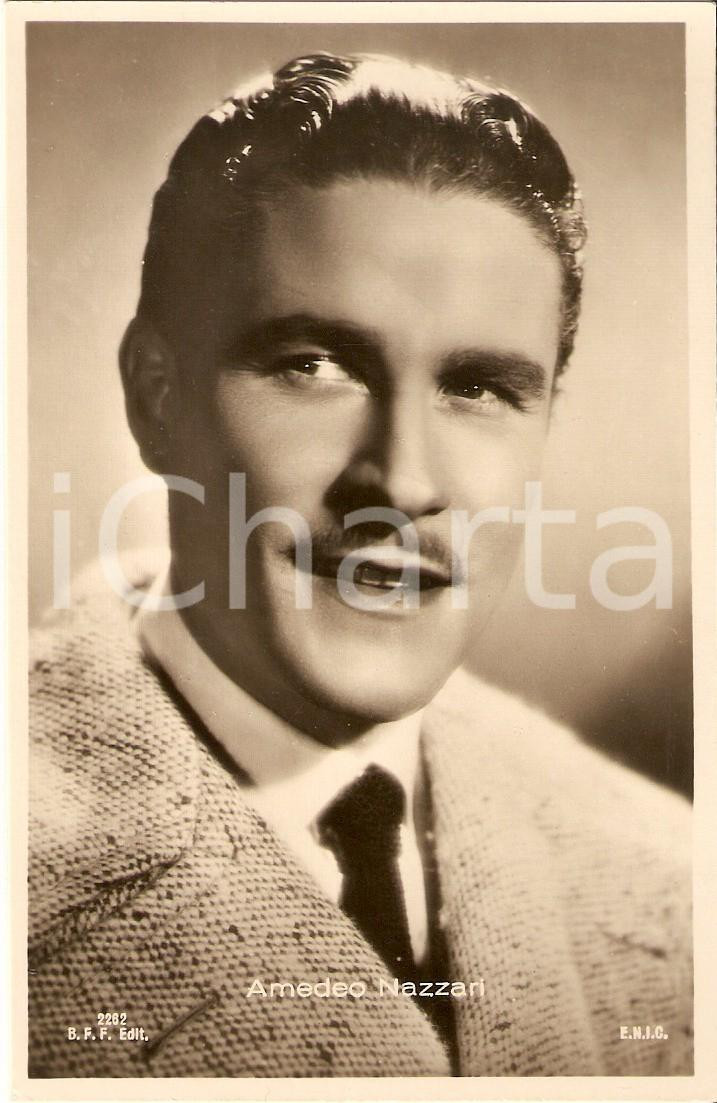 Cartolina originale da collezione 1930 ca CINEMA Attore Amedeo NAZZARI RitrattoCartolina FP NV 1
