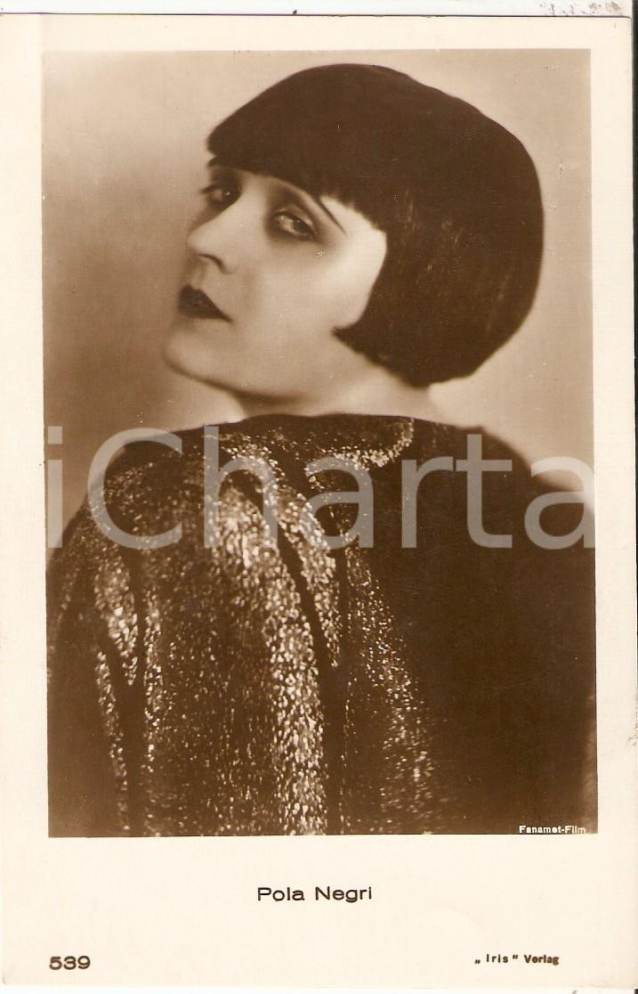 Cartolina originale da collezione 1925 ca CINEMA Attrice Pola NEGRI Ritratto con caschetto Cartolina FP NV 1